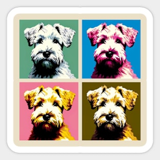 Pop Retro Art Soft Coated Wheaten Terrier - Cute Puppy Sticker